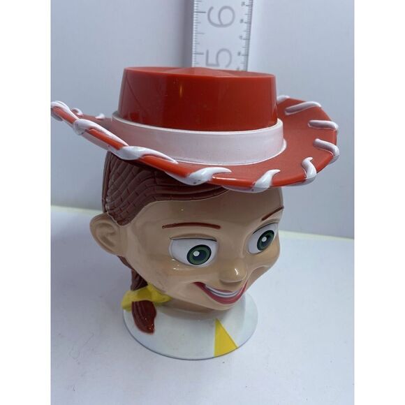 Toy Story JESSIE Mug Disney On Ice Plastic Flip Top Cup w Lid Cowgirl Hat Pixar - Picture 3 of 10